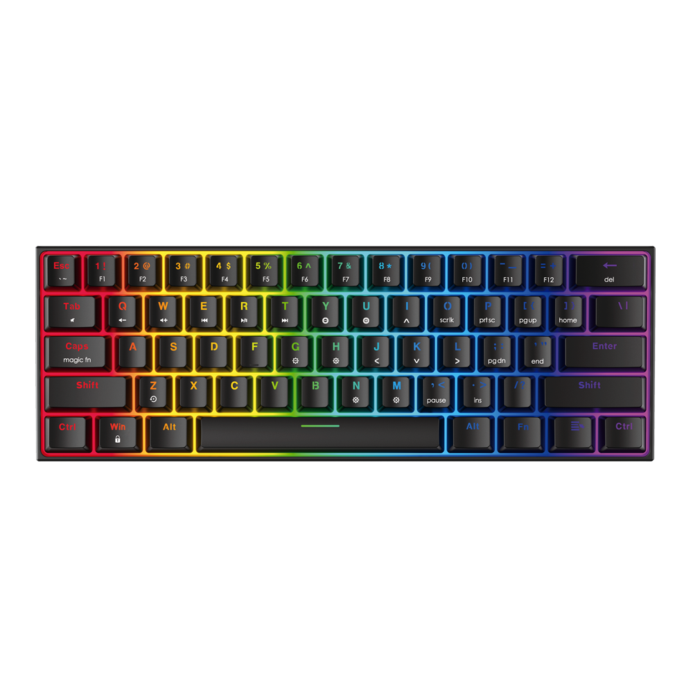 Fantech MAXFIT61 MK857 60% Keyboard Gaming Mechanical Hitam - Fantech Indonesia